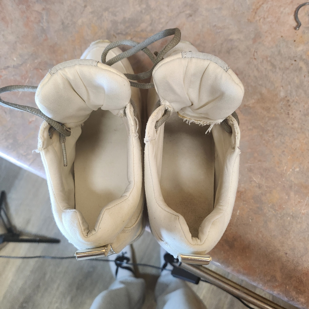 Designer Very Rare European Sizing White and Silver Platform Sneakers 90s Y2K - Picture 6 of 8